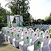 Amon Tech 50Pcs Arched Front Polyester Spandex Flat Chair Cover Stretchable Protector Slipcovers for Wedding Party Banquet Dining Decoration