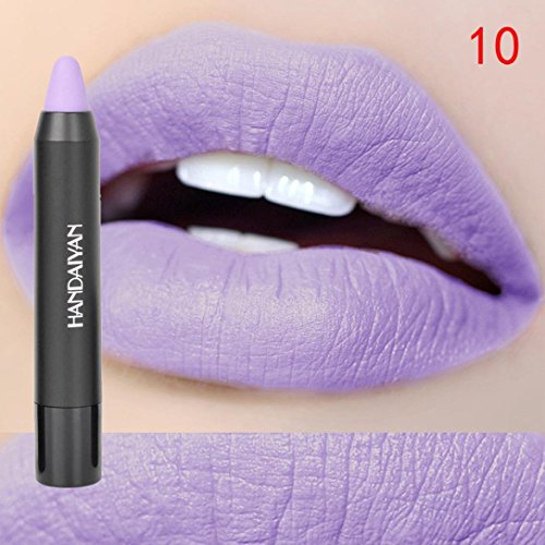 Matte Lipstick,SMYTShop Waterproof Long Lasting Liquid Makeup Lip Gloss Lip Makeup (#10)