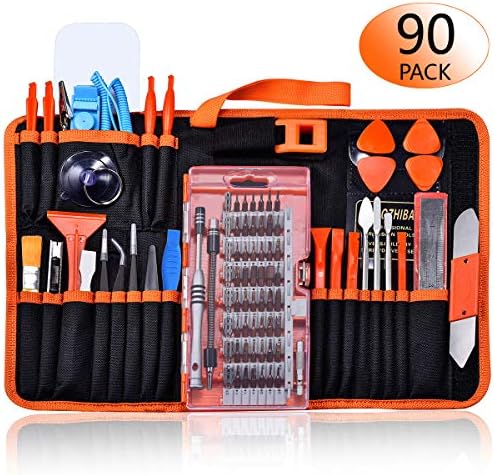 GANGZHIBAO 90pcs Electronics Repair Tool Kit Professional, Precision Screwdriver Set Magnetic for Fix Open Pry Cell Phone, Apple iPhone, Computer, PC, Laptop, Tablet, iPad, Mac book with Portable Bag GANGZHIBAO 90pcs Electronics Repair Tool Kit Professional, Precision Screwdriver Set Magnetic for Fix Open Pry Cell Phone, Apple iPhone, Computer, PC, Laptop, Tablet, iPad, Mac book with Portable Bag