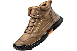 FULANRT Sawbehind Mens Shoes, Saw behind Men's Comfortable Handmade Leather Boots – Waterproof, Arch Support, Spacious Toe Box