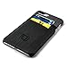 Dockem RFID Blocking Card Case for iPhone 8 Plus and iPhone 7 Plus - Minimalist Synthetic Leather Wallet Case with Canvas Styling, Ultra Slim Snap On Cover with 3 Card Holder Slots, Black and Grey