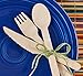 Wooden Disposable Cutlery Set of 300pc, incl. 100 Forks, 100 Spoons, 100 Knives, 6