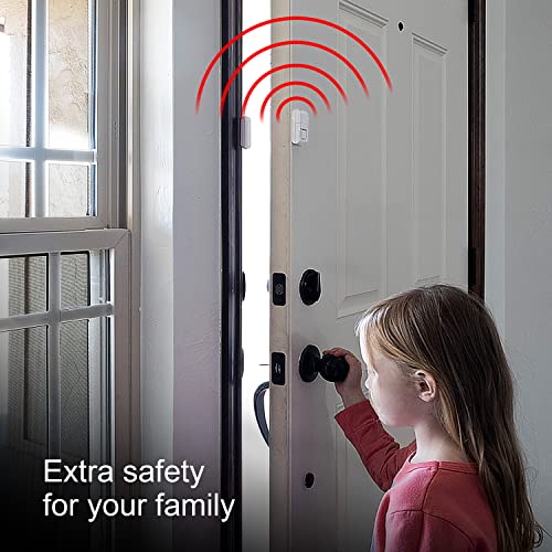 GE Personal Security Window and Door Alarm, 4 Pack, DIY Protection, Burglar Alert, Wireless, Chime/Alarm, Easy Installation, Home Security, Ideal for Home, Garage, Apartment and More, 45174 White