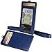 Arae Card Holder Vertical PU Leather Badge Holder with 1 Clear ID Card Window 1 Card Slot and 1 Neck Lanyard for Office/School ID Credit Card Driver License - Blue