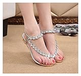 Fullkang Woman Summer Bling Rhinestone Flats Wedges Flip Flops Sandals