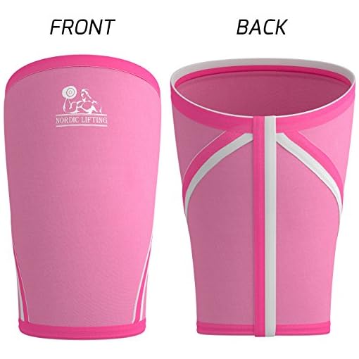 Knee Sleeves (1 Pair) Support & Compression for the Best Squats, 7mm Neoprene - by Nordic Lifting - Image 5