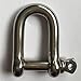 Stainless Steel 316 Anchor D Shackle Marine Grade for Chains Wirerope Lifting Outdoor Camping Survival Rope Bracelets 1/4