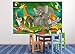 Kid’s Room Nursery Photo Wallpaper – Jungle Animals – Picture Decoration Zoo Wildlife Rainforest Nature Safari Adventure Lion Image Decor Wall Mural (82.7x55.1in - 210x140cm)