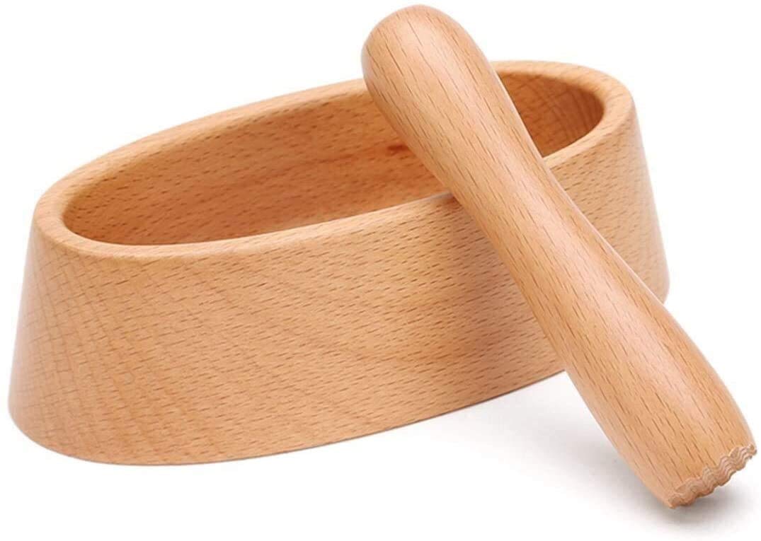 Mortar and Pestle Set Mortar Pestle Set Pestle & Mortar Set, Premium Wood Natural Lightweight Pestle