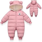 SnugOre Baby Snowsuit Clothes Toddler Winter Suit Infant Hooded Jumpsuit Snow Outfit Boys Girls Newborn Coat