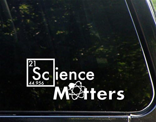 Sign Depot Science Matters - 8-3/4" x 3-3/4" - Vinyl Die Cut Decal/Bumper Sticker for Windows, Cars, Trucks, Laptops, Etc.
