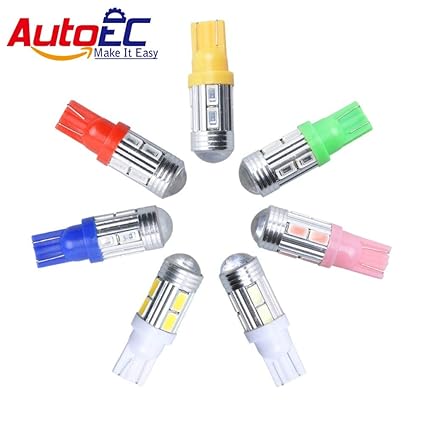 HANO AutoEC 2 x Lámparas de vehículos W5W 10 SMD5630 con la ...