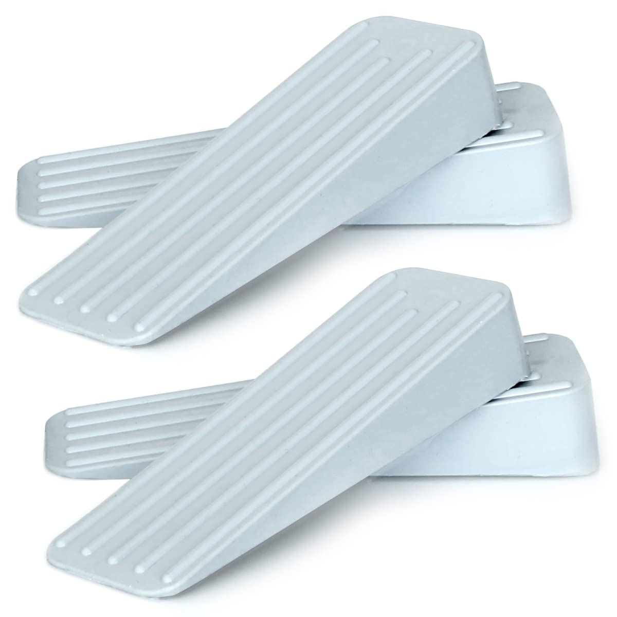 Mario10 Door Wedge Rubber Door Stops Indoor Outdoor Anti Skid Rubber Door Stoppers for Floor Multi-Surface Rubber Door Wedges Heavy Duty Door Holders to Stay Open - 4-Pack (Grey)