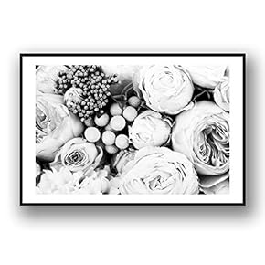 Framed for Living Room Bedroom Rose Flowers for