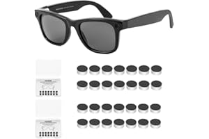 HCHRVR 28Pcs LED Light Blocking Stickers Compatible with Ray Ban Meta Wayfarer/Skyler/Headliner(Gen 2) & Oakley Meta HSTN Smart Glasses Accessories, Low-Tack Restickable Blackout Light Covers Sticker