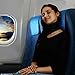 Travel Pillow Set : 100% Cotton Travel Neck Pillow Memory Foam Support, Sleep Mask, Earplugs - Airplane Pillows - Flight Pillow Wrap Sleeping Travel Accessories - Travel Essentials Black