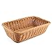 Bread Basket, Yamix Rectangle Imitation Rattan Bread Basket ,Food Serving Baskets,Restaurant Serving/Diplay Baskets For Fruit Food Vegetables - Dark Brown