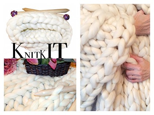 KNIT KIT, Super Chunky Merino, Needles, Patterns (Natural)
