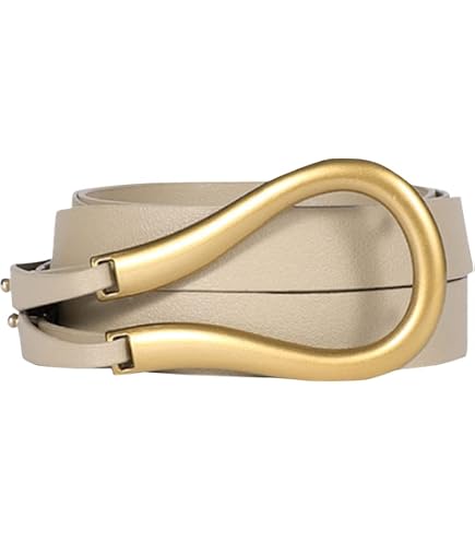 Block Garden Women Double Strap Tie Knot PU Leather Belt Big 