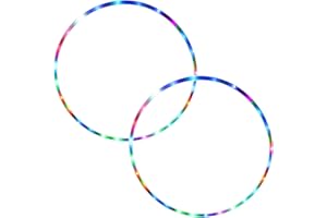 2025 New LED Glow Sport Hoop, 27.5 Inches Dance Exercise Light Up Hoops for Adults, Auto Color Changing Fitness Equipment for