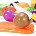 Sakiyr 18 Pieces Pretend Play Food Set Fruits and Vegetables Play Cutting Food Kitchen Toys with Toy Knife and Cutting Board for Kids and Toddlers