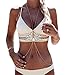 kingfansion Women Bikini Cross Harness Waist Belly Body Turquoise Chain Jewelry (Gold)