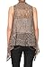 Anna-Kaci Womens Sleeveless Open Front Crochet Shawl Cardigan Bikini Cover Up, Brown, Medium/Large