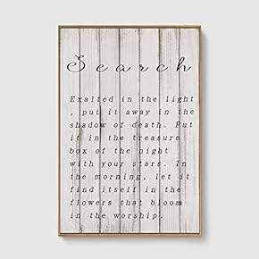 Framed Canvas Home Artwork Decoration Vintage Wood Canvas Wall Art for Living Room, Bedroom - 16x24 inches