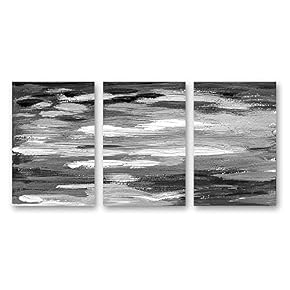 wall26 3 Panel Canvas Wall Art Abstract Painting...