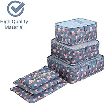 6 PCS Set Travel Storage Bags for Clothing and Sorting Packages,Travel Packing Pouches, Luggage Organizer Pouch (multi color)