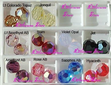 Lot 100 ROUND 4mm Swarovski 5000 Crystal Beads AB colors. Wholesale price!