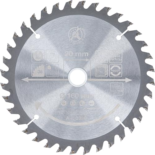 BGS Diy 3950 | Hartmetall-Kreissaegeblatt | Ø 160 x 20 x 2,4 mm | 36 Zaehne