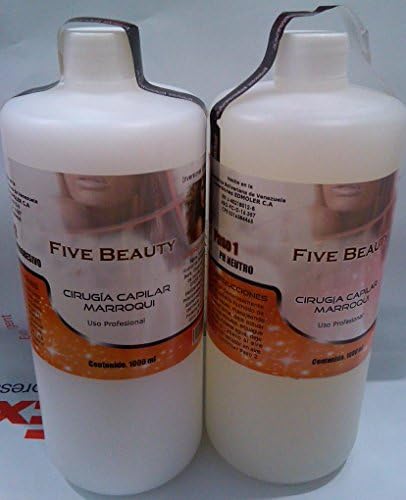 Cirugía Capilar BRAZILIAN MARROQUÍ FIVE BEAUTY 1000 ml (shampo and Tratamiento)
