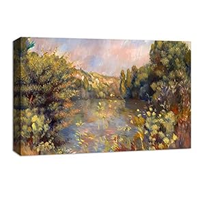 Canvas Wall Art Landscape at Beautiful by Pierre-Auguste Renoir Canvas Prints Home Artwork Decoration for Living Room,Bedroom - 16x24 inches