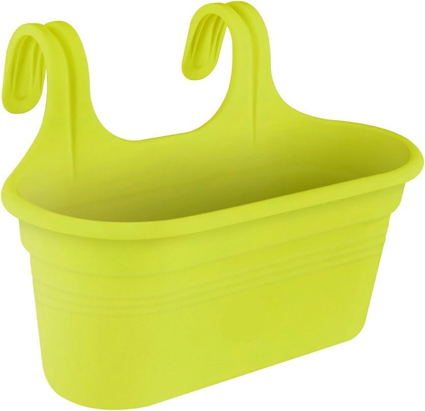 4 x LARGE Hanging Planter Plant Pot Trough Garden Fence Balcony Railing