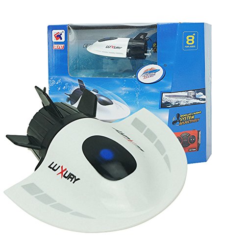 RedDhong Mini RC Submarine Creative Speed Electric Radio Remote Control Submersible Racing Boats Toys for Children(White) - Thumbnail 6