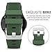 MoKo Band Compatible with Samsung Galaxy Watch 3 45mm/Gear S3 Frontier/Classic/Galaxy Watch 46mm/Huawei Watch GT2 Pro/GT 46mm/GT2 46mm/Ticwatch Pro 3, Silicone Strap Fit 22mm Band, Army GREEN