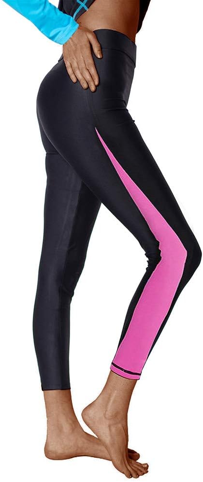 SWISWELL Womens Surfing Leggings Swimming Diving Snorkeling Long Pants Capri Tights Bottom Elastic Swimwear Sun Protection