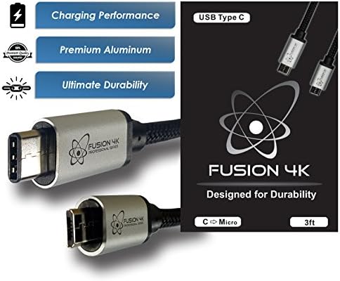Fusion4K USB C to Micro USB PROFESSIONAL SERIES (3 feet)