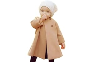 SWNONE Baby Coats Fall Winter Kid Baby Girl Cloak Button Jacket Clothes Baby Outwear Clothes