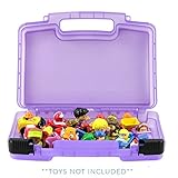Life Made Better Little People Toy Storage Carrying Box, Mini Figure Organizer, Stores Figurines and Accessories, Purple