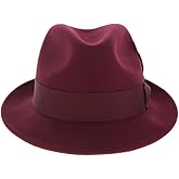 Hats in the Belfry Trilby Men/Women Snap Brim Vintage Dress Fedora Hat 100% Wool
