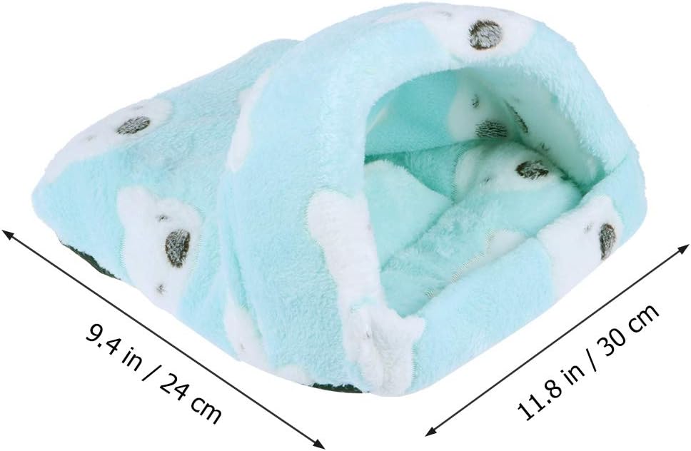 POPETPOP Hamster Sleeping Bag Guinea Pig Winter Warm House Bed Washable Cotton Hammock Small Animals Hanging Nest Cage for Rat Hedgehog Chinchilla (Big Size - Image 5