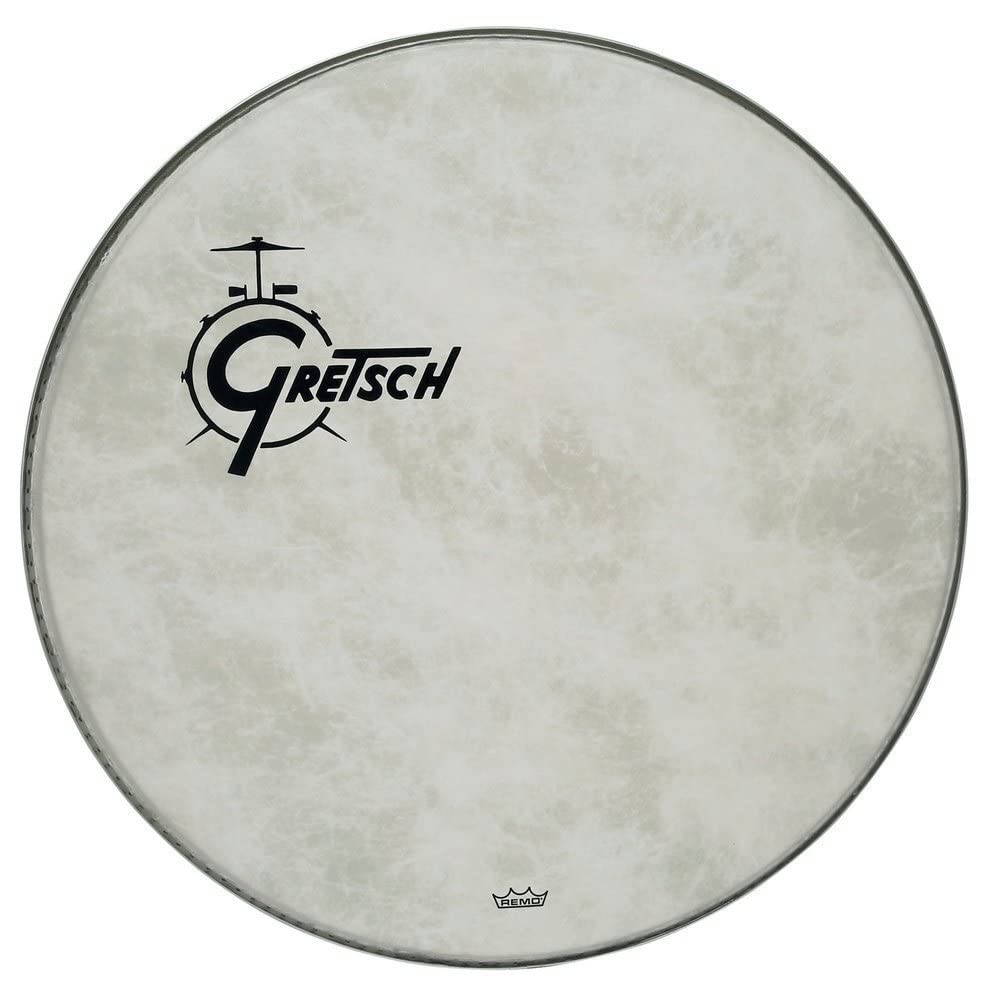 Gretsch Drumhead - Bass Drum Resonant Head - Fiberskyn - 24" - Logo offset left - GRDHFS24O