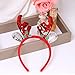 Bicolor Christmas Headband for Women Xmas Antlers Headwear Accessories-Deer Angel Wings Santa Claus Caps Snowflake Headbands Decorations for Festival Holiday Party Cosplay (Holly flower)
