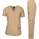 Dagacci Scrubs Medical Uniform Women and Man Scrubs Set Medical Scrubs Top and Pants
