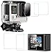 Screen Protector Compatible Hero 4 Black/Silver (Screen and Lens), AFUNTA 2 Pack (4 Pcs) Hero 4 Anti-Scratch Water-Proof Tempered Glass Film Accessory