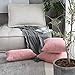 Home Brilliant Pillow Cover 18x18 Pink Throw Pillow Supersoft Accent Throw Pillow Cover for Couch Striped Velvet Corduroy Decor, Baby Pink, (45x45 cm, 18inch)