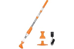 YSMJ 3 in 1 Cordless Rechargeable Pool Vacuum, Handheld Pool Cleaner Ideal for Spas, Hot Tubs and Small Pools for Sand and Debris Orange
