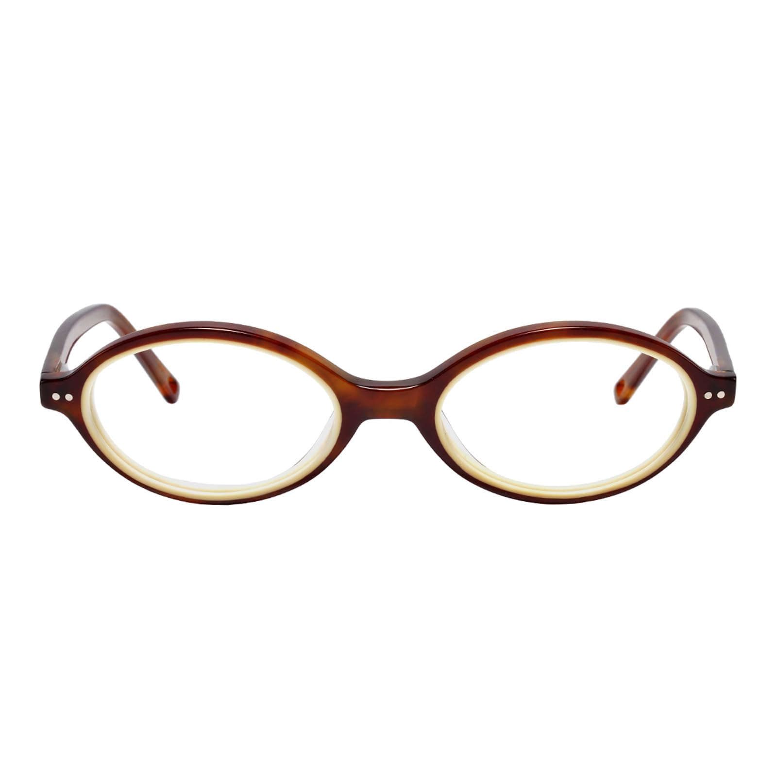Photo 1 of TIJN Retro Oval Blue Light Blocking Glasses – 90s Full-Rim Acetate Frame, Clear Lens Eyewear for Men & Women,Computer/Screen